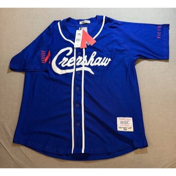 Crenshaw Victory Lap 2018 Nipsy Hustle Baseball Jersey XL Blue‎ Short Sleeve. - Picture 1 of 13